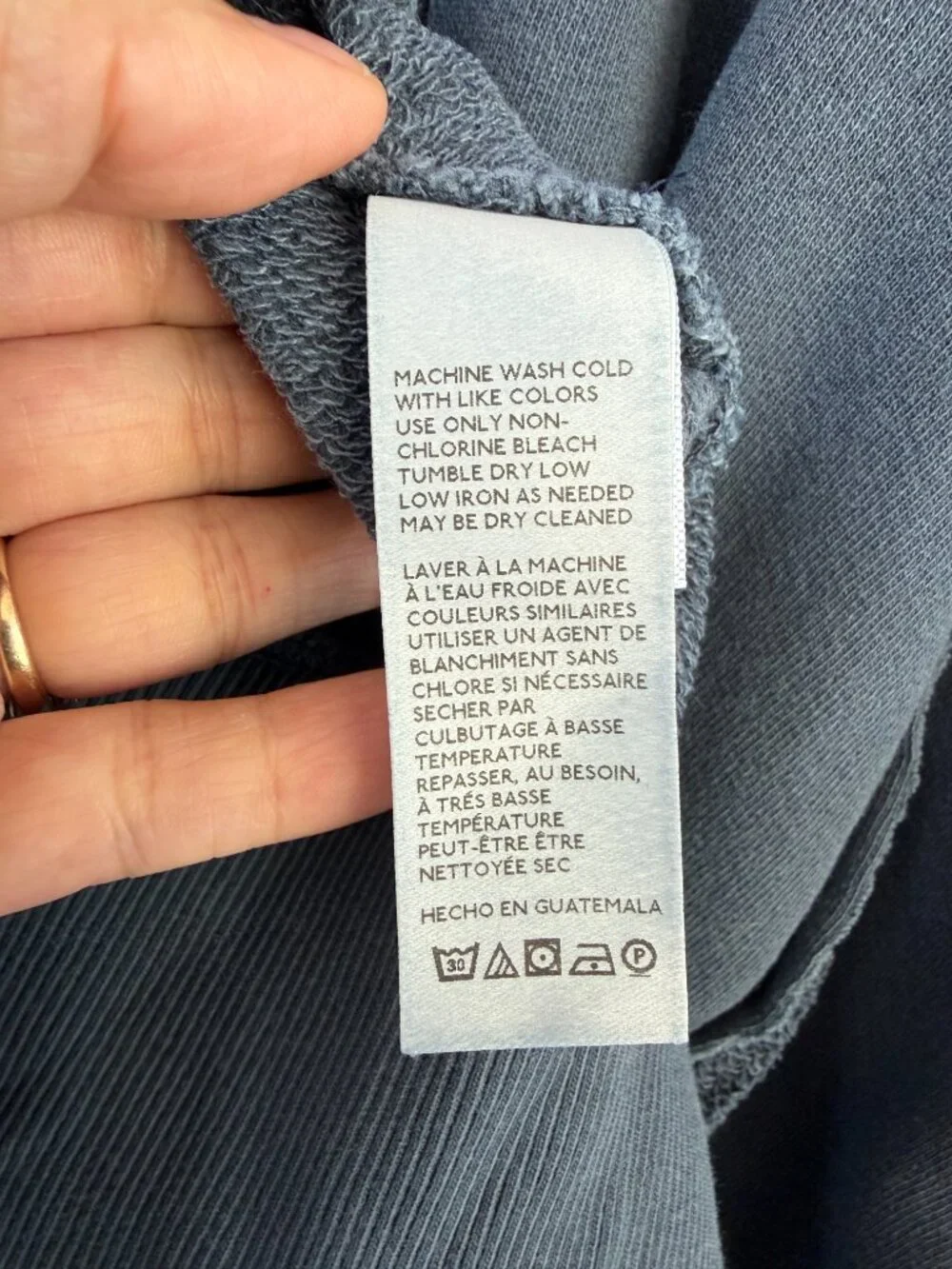 ☀️ Free People We The Free Camden Sweatshirt Rare Deep Blue Blue Fox XL NWOT